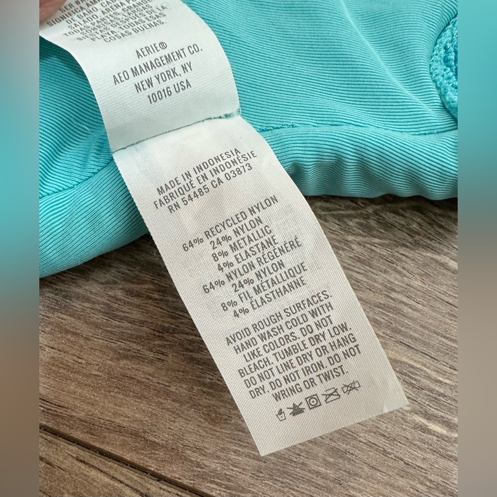 Aerie Shimmery Crinkle One Piece Swimsuit | Cheeky Scoop Back | S | NWOT - Picture 13 of 14